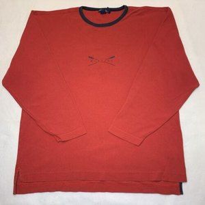 Vintage Nautica Men’s Red Long Sleeve Waffle Knit Thermal Shirt XXL USA 90s